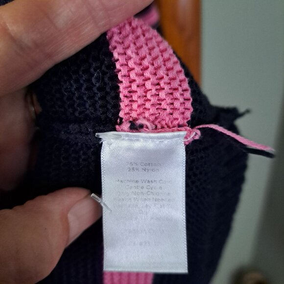 Talbots Pink and navy striped sweater 2X - Picture 5 of 5